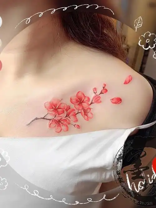 桃花_纹身图案手稿图片_刚子的纹身作品集