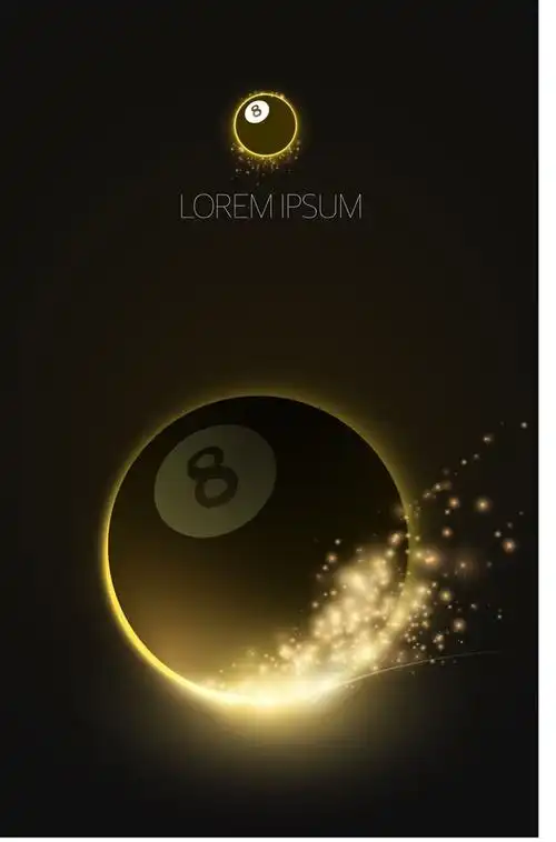 带火花的黑八球