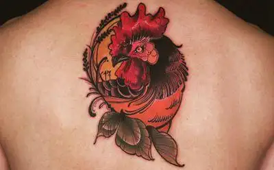 29张男生鸡纹身图片