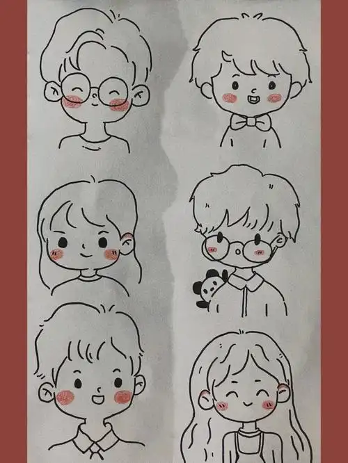 简笔画男孩女孩