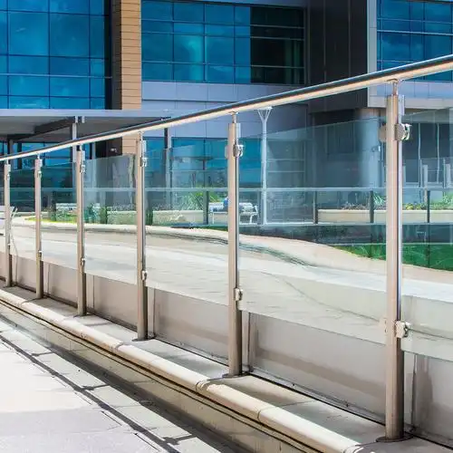 定制网红别墅304不锈钢圆管立柱玻璃栏杆阳台室外护家用扶手工程