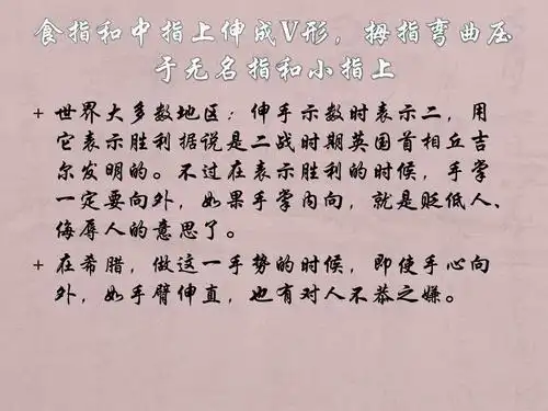 常见手势在不同国家的不同含义ppt