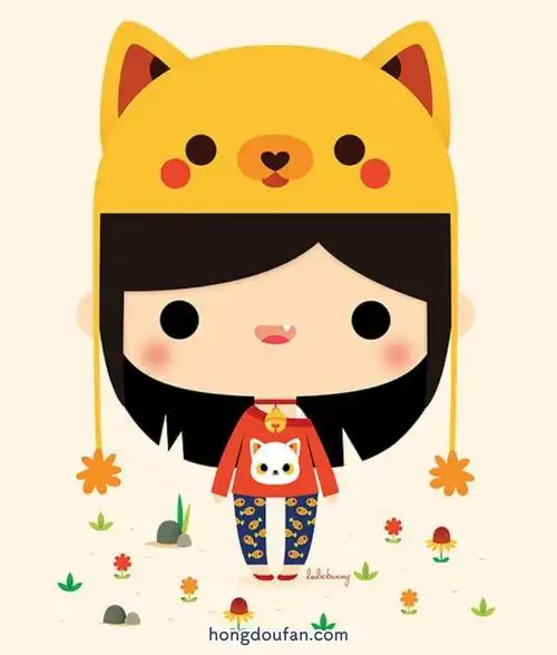 9张可爱的大眼睛女生儿童卡通画郊游表演做游戏要如何画