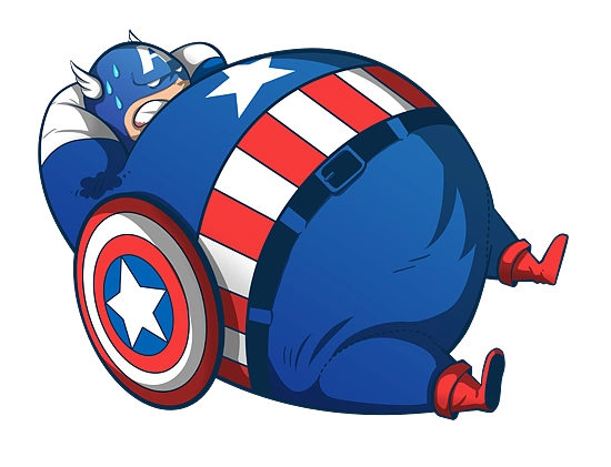 ferditrihadi肥胖版的超级英雄和动漫人物