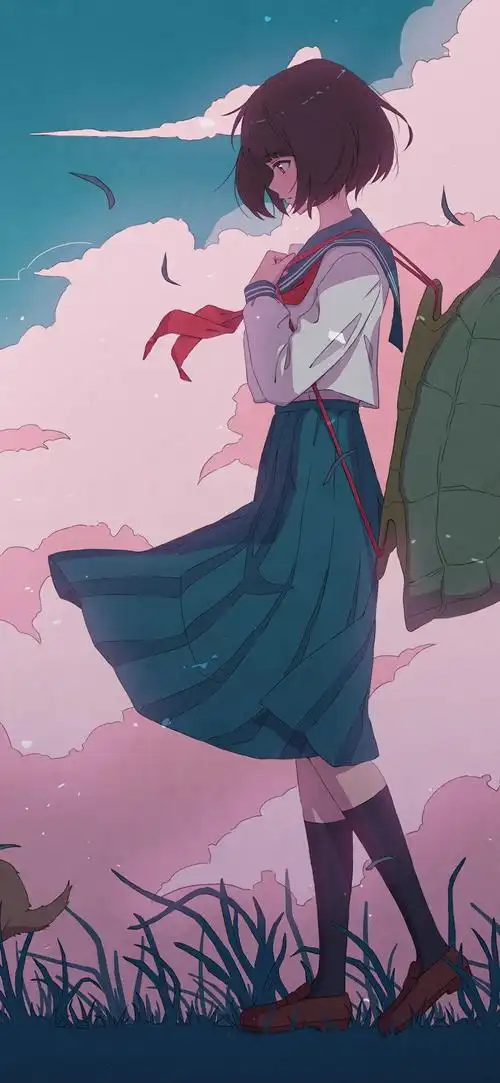 忧郁日系动漫美女高清手机壁纸