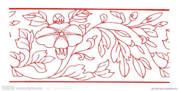 二方连续龙猫图案剪纸