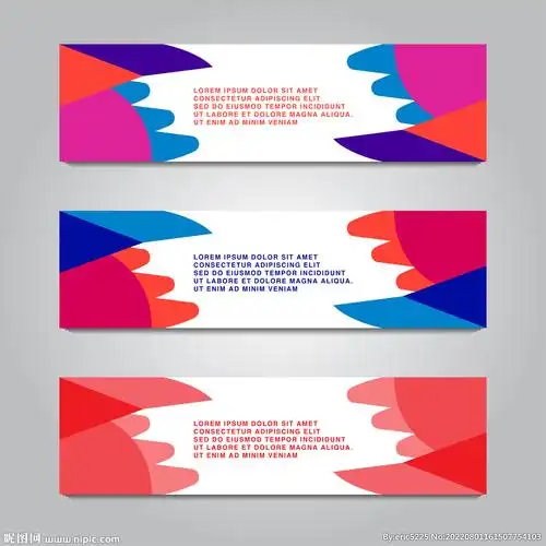 彩色渐变形状矢量横幅设计图__生活用品_生活百科_设计图库_昵图网