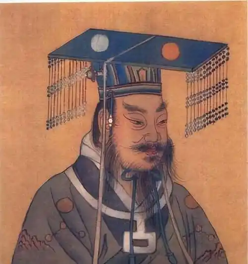 吴太祖孙权画像孙权长得方颐大口,目射精光,长须美髯,上身长下身短