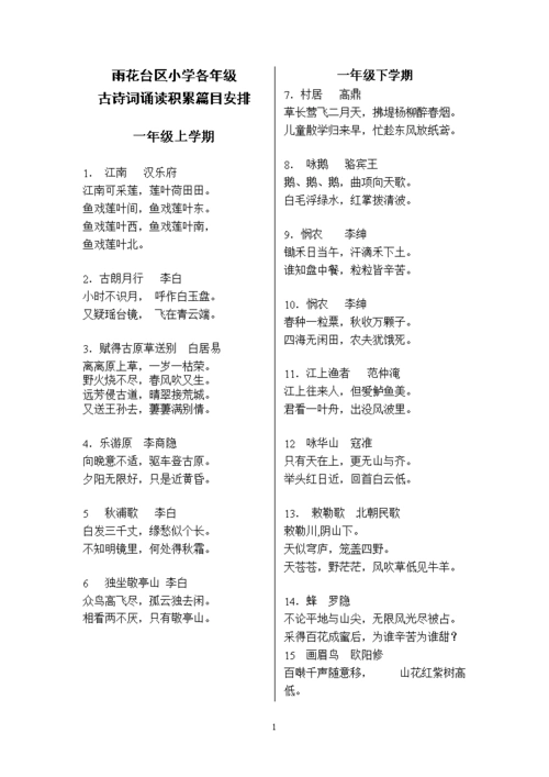 1-6年级必背古诗.doc