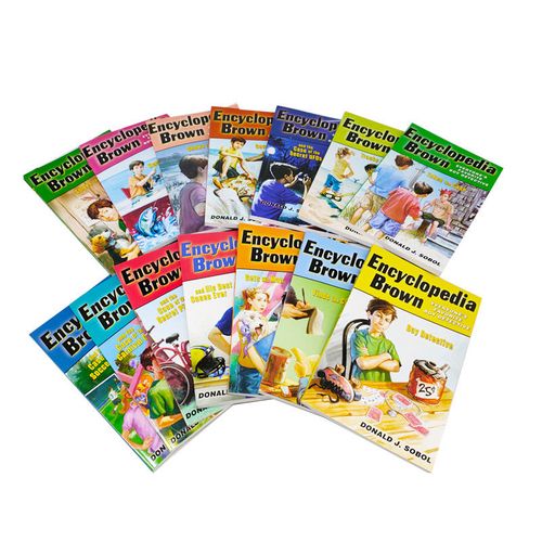 百科全书小布朗14册进口英文 encyclopedia brown儿童章节推理书
