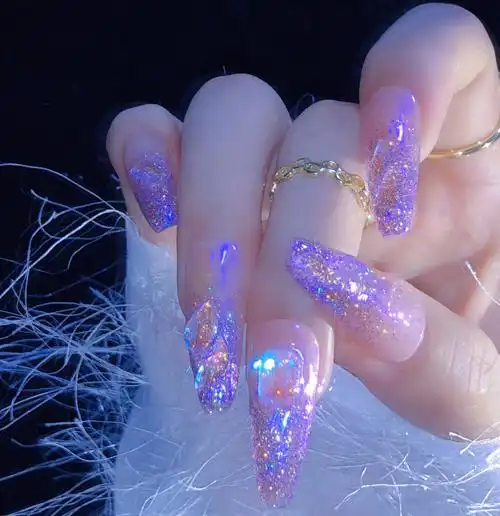 极光碎钻爆闪blingbling78美甲