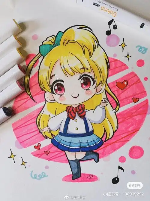 动漫|94搬运了博主的手绘动漫人物方斯遇美术分享超话#马克笔动