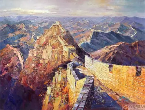 【已售可订】郭莹 《长城金秋》 布面油画