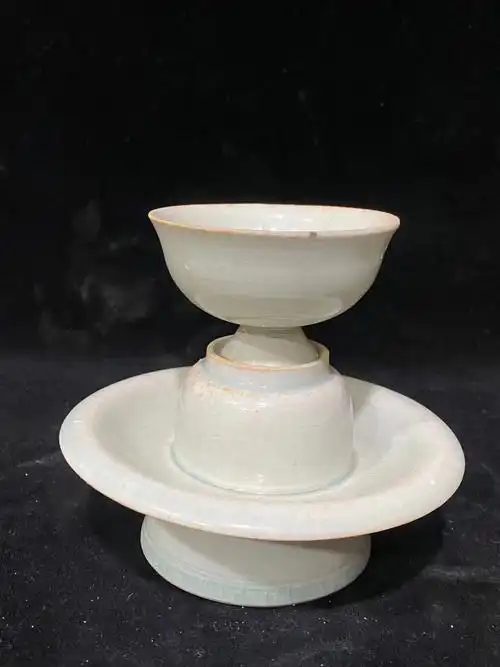 南宋时期湖田窑茶盏托一套