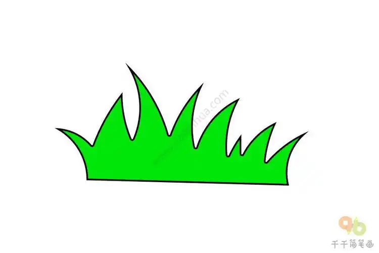 关于绿草简笔画