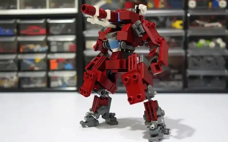 乐高moc教程 迷你机甲系列5 坦克头机甲 拼搭指南