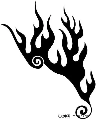 手绘燃烧的火焰