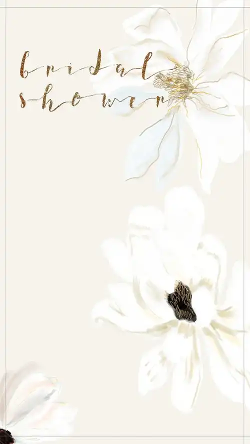 简约素雅花卉邀请函h5背景素材