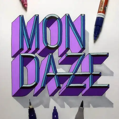 guillermovigil手绘立体字体设计