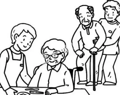 关于孝顺老人简笔画