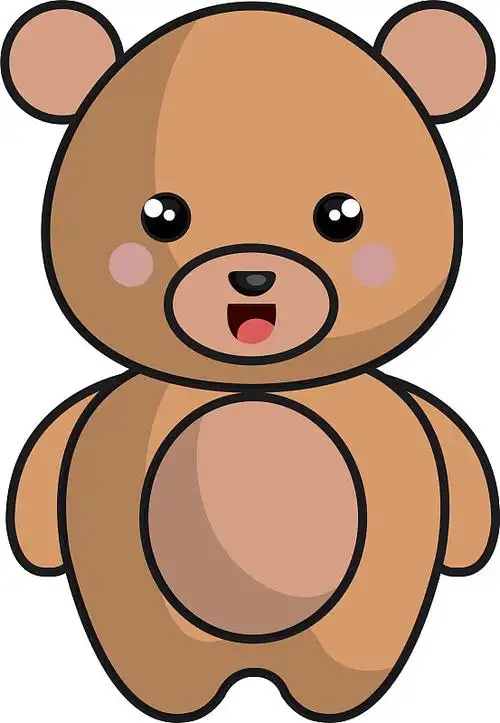 可爱和温柔的小熊卡哇伊风格