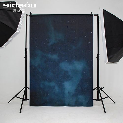 意达欧暗夜星空云朵摄影背景布儿童主题摄影背景道具直播背景挂布