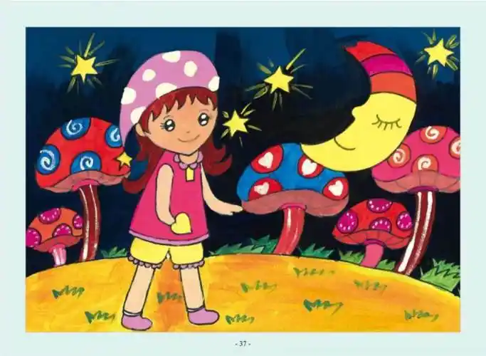 小学生水粉画简单不用白色和蓝色