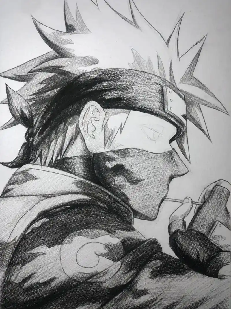 手绘 #日常瞎画 #绘画过程 #卡卡西 #火影忍者 @抖音小助手