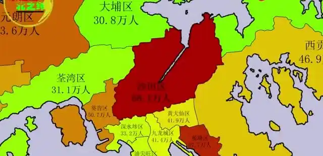 香港18区人口排名分布,猜猜香港哪个区的人口最多?