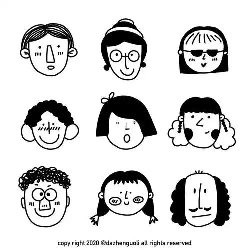 人物头像简笔画