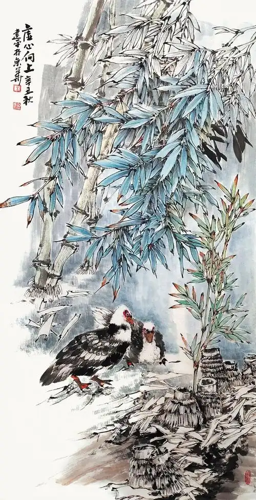 中华艺术家杂志社朱建平花鸟画作品欣赏