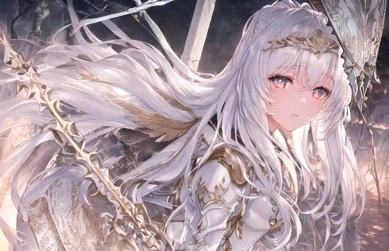 ai绘画 白发少女图集系列(3)