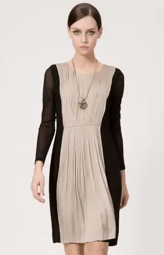 insun恩裳女装2014秋装新款气质长袖连衣裙93205040