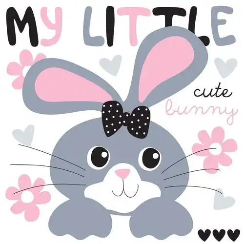 兔子卡通动物矢量素材