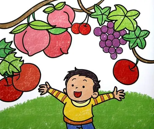 旅行幼儿园油画棒优秀教师范画图片