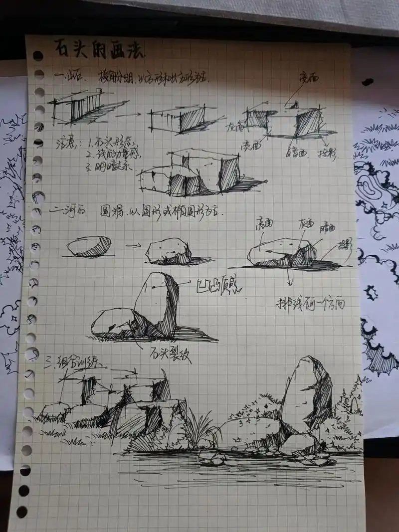 石头画法