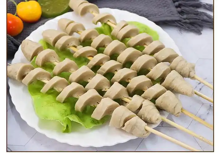 50克面筋串大串原味面筋串烧烤手工面筋串商用冷冻食材20串一包
