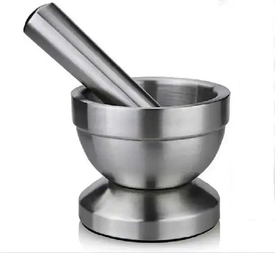 新款不锈钢餐具捣蒜器捣药罐石臼厨房料理食材研磨器捣碎香料蒜泥