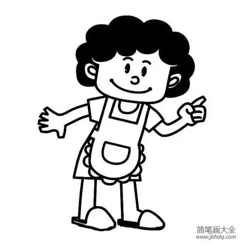简笔画大全 人物简笔画 大人简笔画 家庭妇女简笔画图片大全,简单易画