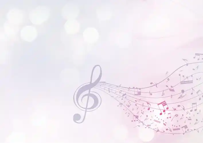 浪漫梦幻花朵音符音乐会背景素材