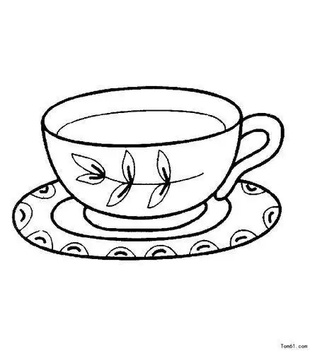 咖啡拉花简笔画咖啡简笔画茶杯简笔画画法生活用品简笔画艺术画笔杯子