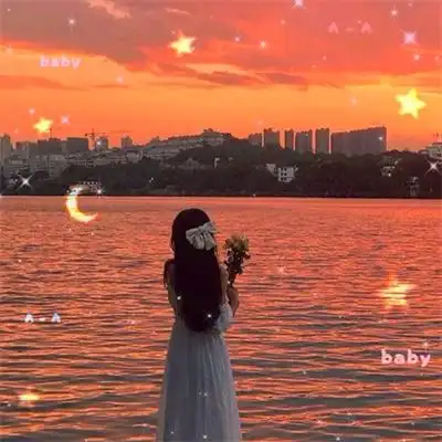 超美夕阳女生高清头像图片坐在栏杆上女生黑白图片大全