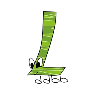 卡通英文字母字体l
