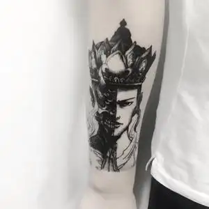 善恶佛唐僧三藏玄奘纹身贴防水持久逼真男女霸气大花手臂仿真刺青