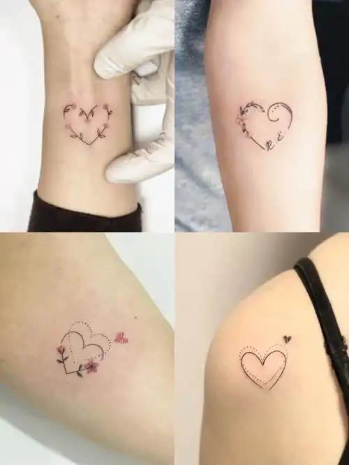 是你要的小可爱吗桃心纹身小清新纹身
