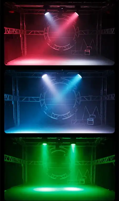 36颗调焦摇头染色灯 声控七彩led摇头灯婚庆演出灯光ktv舞台灯光