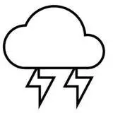 画下雨天有闪电简笔画