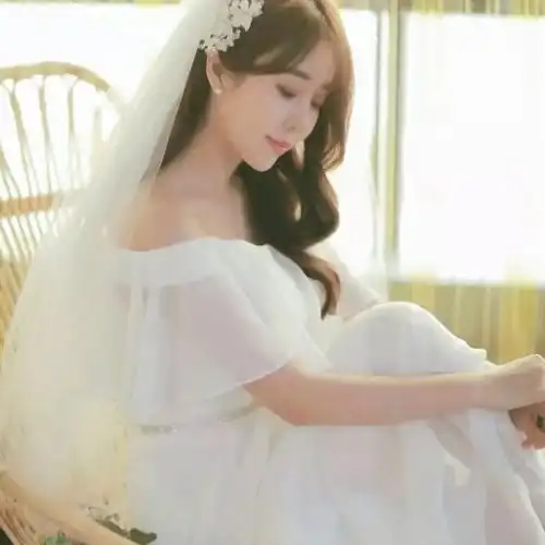 白色婚纱头像女生梦幻超清唯美白色的新娘头像图片