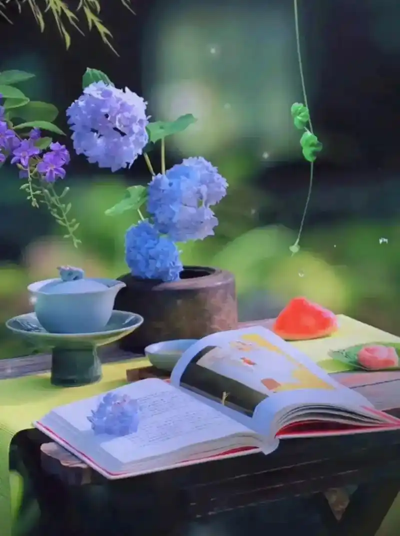 古典美人与花唯美意境