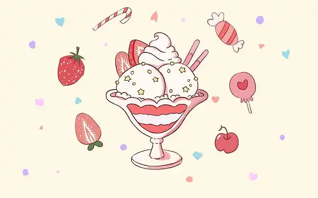 卡通甜甜圈甜品甜点下午茶点心边框创意展板背景甜品背景冰雕冬天冬季